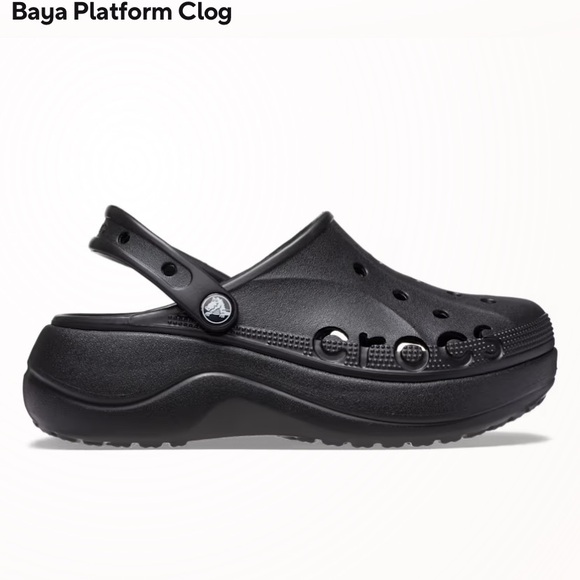 CROCS Shoes - CROCS Baya Platform Clog in Black size: 7